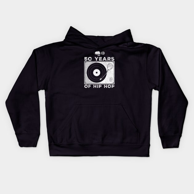 50 Years Of Hip Hop - music lovers Kids Hoodie by SUMAMARU